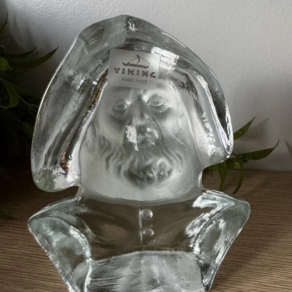 Viking Glass Realistic Sculpture Bust Art Bookend - Picture 6 of 9